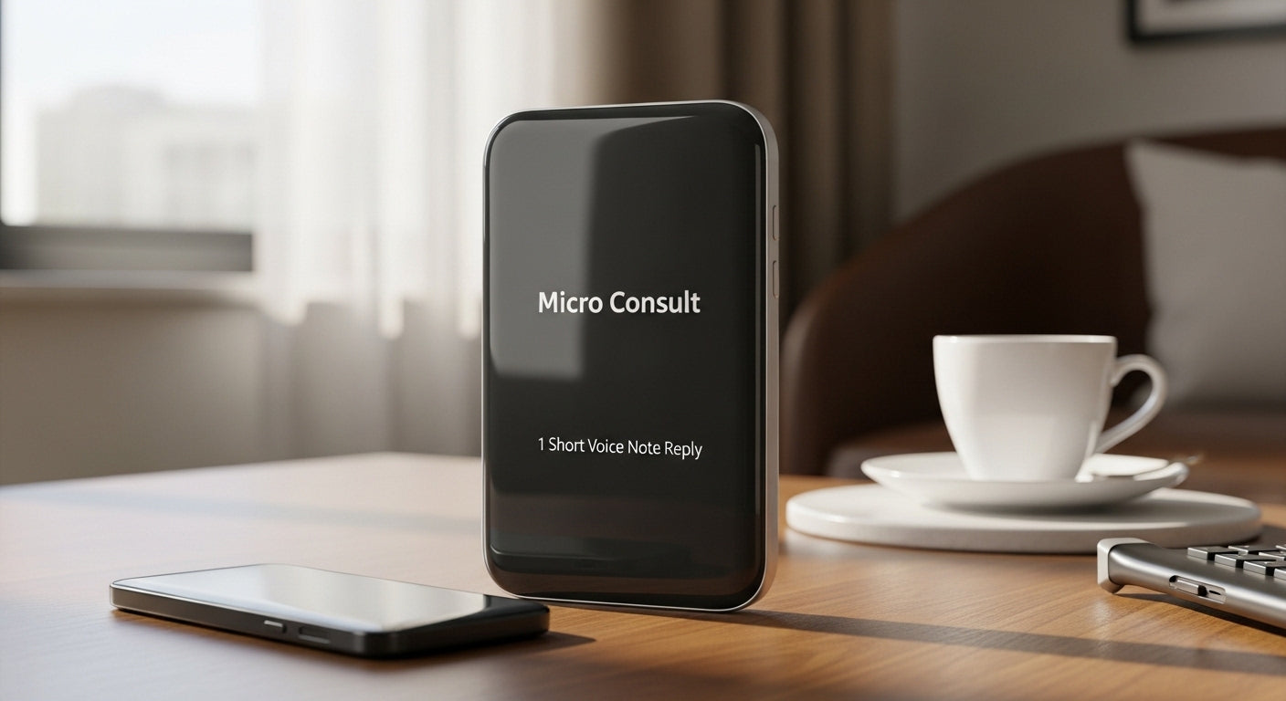 Micro Consult: 1 Short Voice Note Reply